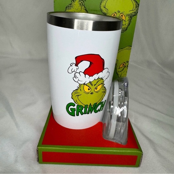 Grinch with Santa Hat Stainless Steel Cup - Picture 2 of 4
